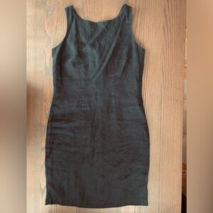 Richard Malcolm Black Irish Linen Sheath Dress